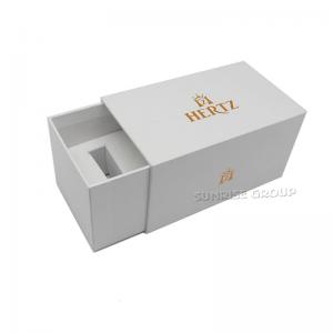 Luxury Rigid Cardboard Watch Bao bì hộp với Gold Foil Logo