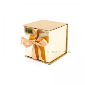 Hộp quà tặng đóng gói bằng giấy vàng cao cấp cho ly thủy tinh